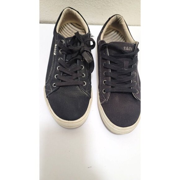 Taos Womens Canvas Lace-Up Sneakers Size 11 Black Casual Everyday - Picture 2 of 11